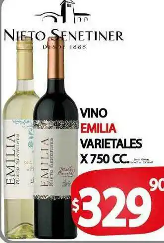 Supermercados Mariano Max Vino Emilia Varietales x750 cc oferta
