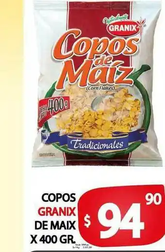 Supermercados Mariano Max Copos Granix De Maix x400 gr oferta