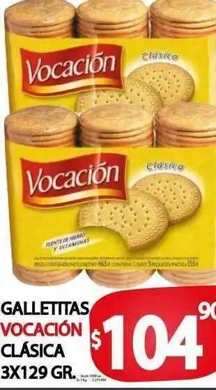 Supermercados Mariano Max Galletitas Vocación Clásica 3x129 gr oferta