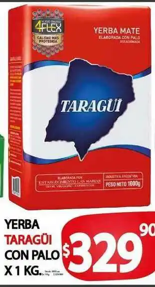 Supermercados Mariano Max Yerba Taragüi Con Palo x1 kg oferta