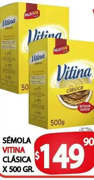Supermercados Mariano Max Sémola Vitina Clásica x500 gr oferta