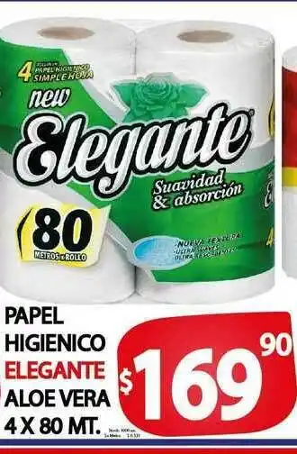 Supermercados Mariano Max Papel Higienico Elegante Aloe Vera 4x80 mt oferta