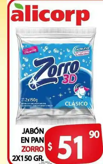 Supermercados Mariano Max Jabón En Pan Zorro 2x150 gr oferta
