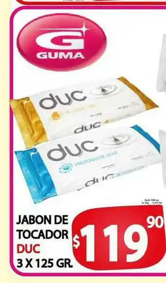 Supermercados Mariano Max Jabon De Tocador Duc 3x125 gr oferta