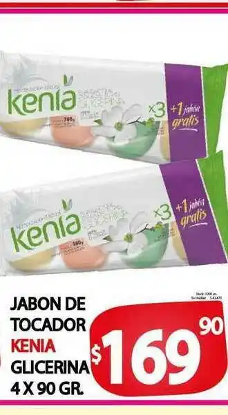 Supermercados Mariano Max Jabon De Tocador Kenia Glicerina 4x90 gr oferta