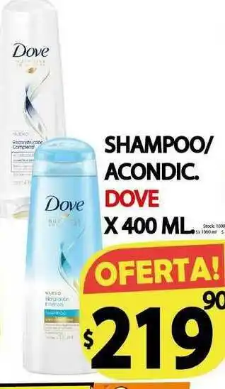 Supermercados Mariano Max Shampoo Acondic. Dove x400 ml oferta