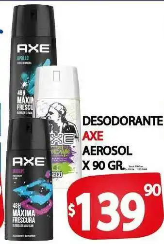 Supermercados Mariano Max Desodorante Axe Aerosol x90 gr oferta