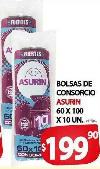 Supermercados Mariano Max Bolsas De Consorcio Asurin 60 X 100 x10 un oferta