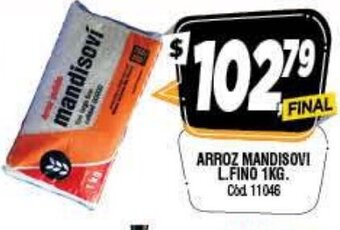 Supermercados Yaguar Arroz mandisoví L.Fino 1 kg oferta