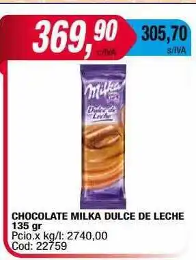 Maxiconsumo Chocolate Milka Dulce De Leche oferta