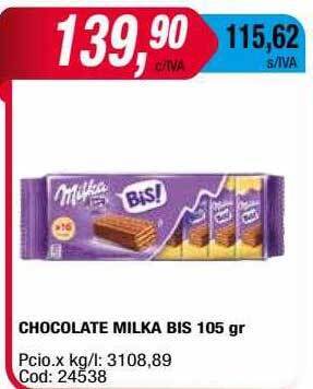 Maxiconsumo Chocolate Milka Bis oferta
