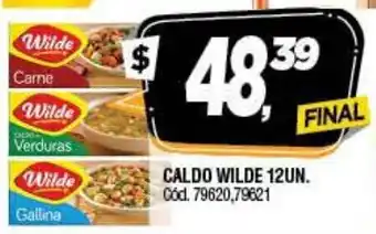 Supermercados Yaguar Wilde Caldo 12 Un. oferta
