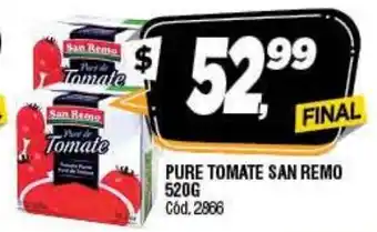 Supermercados Yaguar San Remo Pure Tomate 520 g oferta