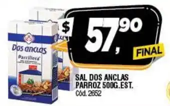 Supermercados Yaguar Dos Anclas Sal Parroz 500 g. Est. oferta