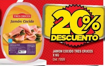 Supermercados Yaguar Jamon Cocido Tres Cruces x kg oferta