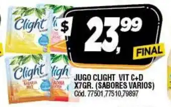 Supermercados Yaguar Clight Jugo Vit. C+D x 7 gr. oferta