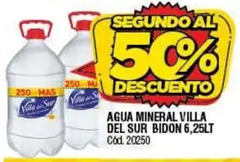 Supermercados Yaguar Villa Agua Mineral Del Sur Bidon 6,25 lt. oferta