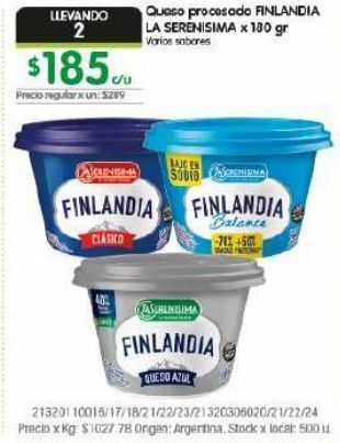 Jumbo Queso procesado finlandia 180g oferta