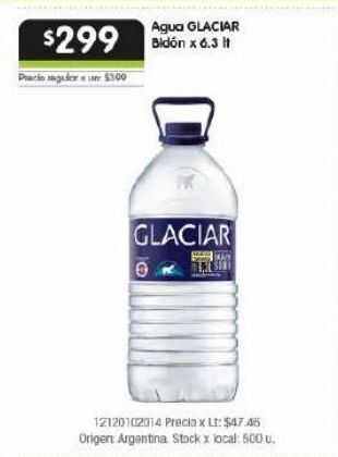 Jumbo Agua glaciar 6.30lt oferta