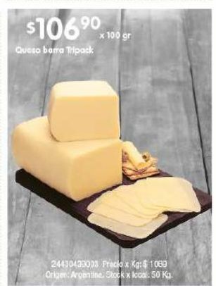 Jumbo Queso barra tripack 100g oferta