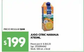 Jumbo Jugo citric naranja x 750ml oferta