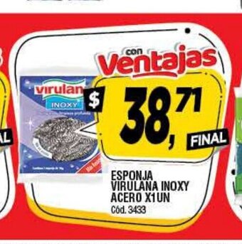 Supermercados Yaguar Esponja Virulana Inoxy Acero x 1 Un oferta