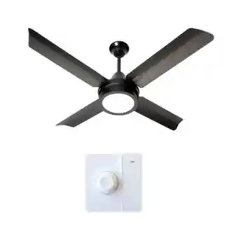 Musimundo Ventilador de techo severbon vta 420 negro c/led oferta