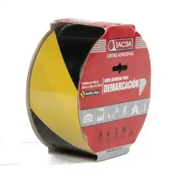 Easy Cinta demarcatoria 50mm amarilla negra oferta