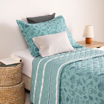 Arredo Cubrecama 1 plaza reversible flora y fauna oferta