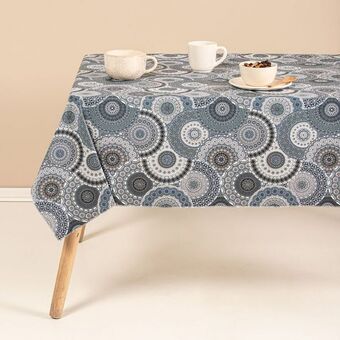 Arredo Mantel rectangular mediano cuerina mandala círculos oferta