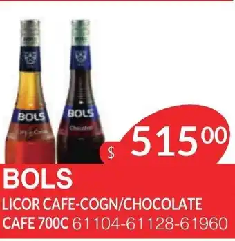 Masivos Bols Licor Cafe-Cogn/Chocolate Cafe 700 c oferta