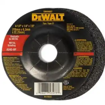 Pinturerías Martel Dewalt disco desbaste 115 mm dw 44607 oferta