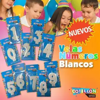 Velas números blancos