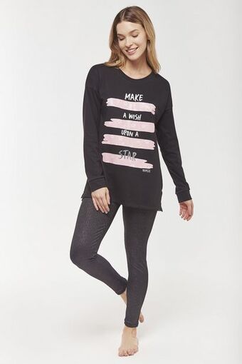 Promesse Pijama remeron manga larga y calza - glitter oferta