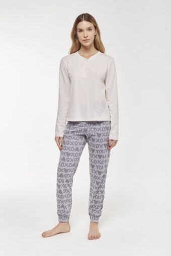 Promesse Pijama remera manga larga con cartera y babucha - xoxo oferta