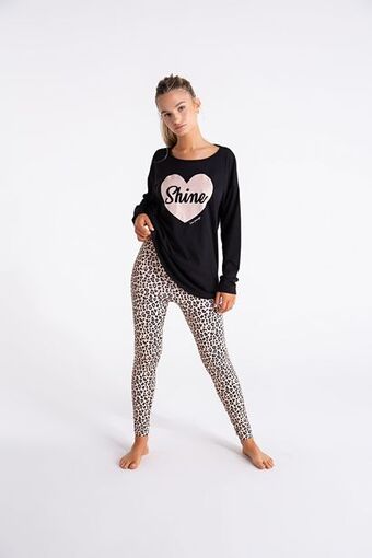 Promesse Pijama remera manga larga con calza - animal oferta