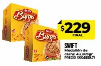 Supermayorista Vital Swift Medallón de Carne 4 u x 69 gr. oferta