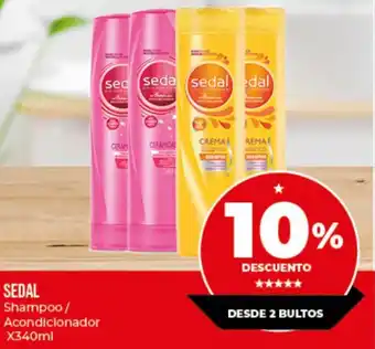 Supermayorista Vital Sedal shampoo/Acondicionador x 340 ml oferta