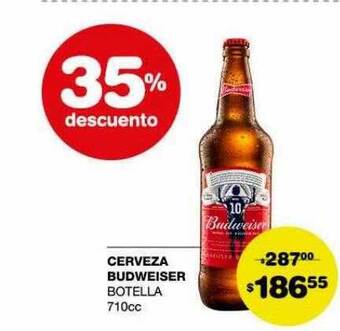 Atomo Conviene Cerveza Budweiser 35% Descuento oferta