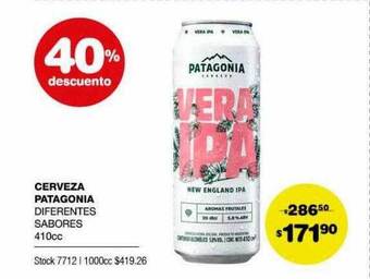 Atomo Conviene Cerveza Patagonia 40% Descuento oferta
