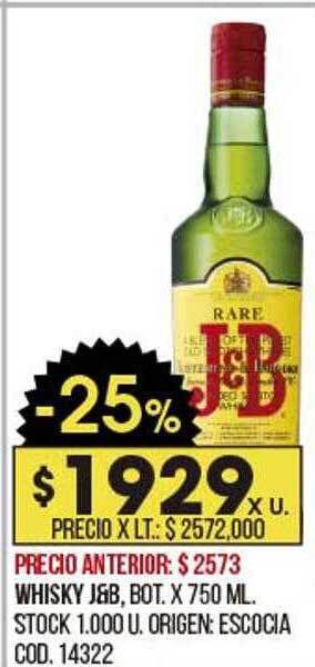 Coto Whisky J&b oferta