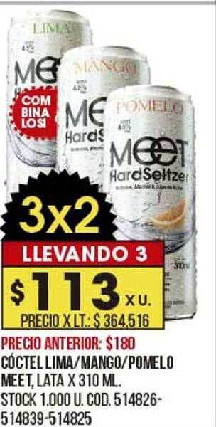 Coto Cóctel Lima Mango Pomelo Meet oferta