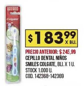 Coto Cepillo Dental Niños Smiles Colgate oferta