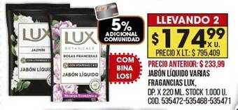 Coto Jabón Líquido Varias Fragancias Lux oferta