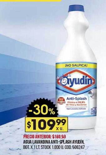 Coto Agua Lavandina Anti-splash Ayudín oferta