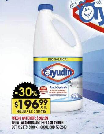 Coto Agua Lavandina Anti-splash Ayudín oferta