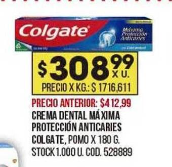 Coto Crema Dental Máxima Protección Anticaries Colgate oferta