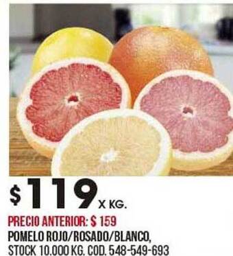 Coto Pomelo Rojo Rosado Blanco oferta