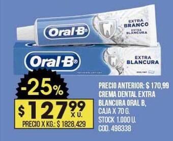Coto Crema Dental Extra Blancura Oral B oferta