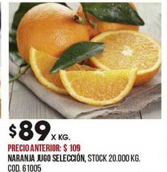 Coto Naranja Jugo Selección oferta